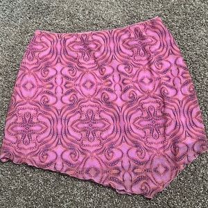 70s style mesh mini skirt